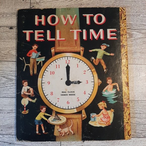 Vintage 1957 Little Golden Activity Book How To Tell Time - Picture 9 of 9